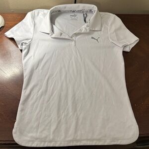 Puma Kids White Polo Shirt